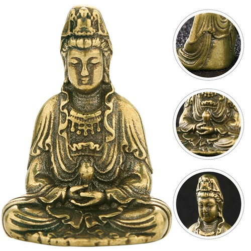 Vintage brass bodhisattva - brass,