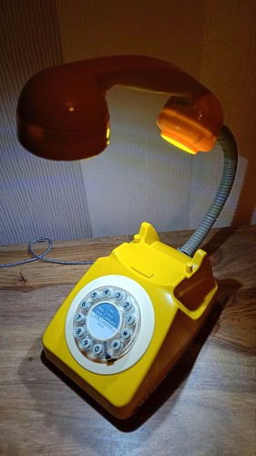 Retro 1970s rotary telephone - retro,