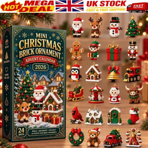 Mini christmas brick ornament - christmas,