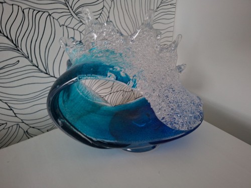 Handmade unique glass wave