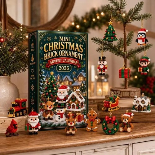 Mini christmas brick ornament - christmas,
