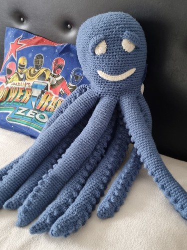 Crocheted giant octopus