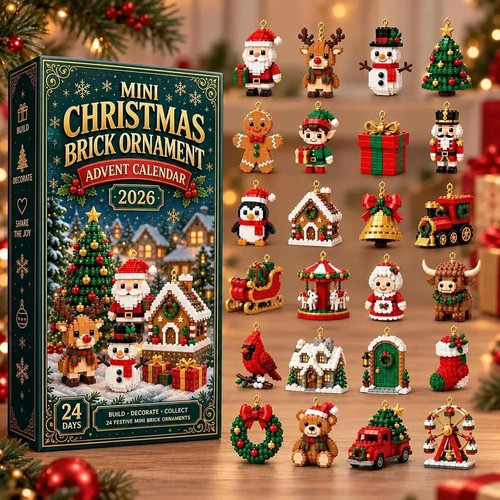 Mini christmas brick ornament - mini,