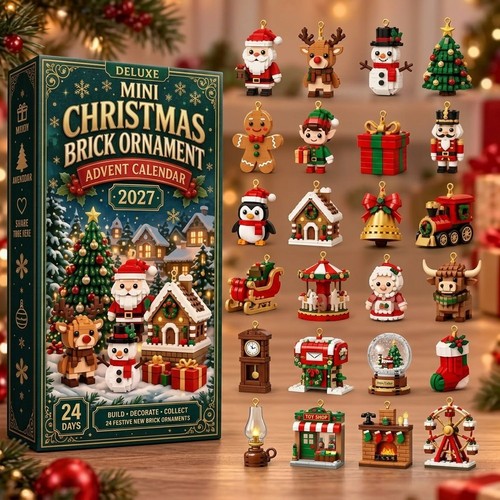 Mini christmas brick ornament - christmas,