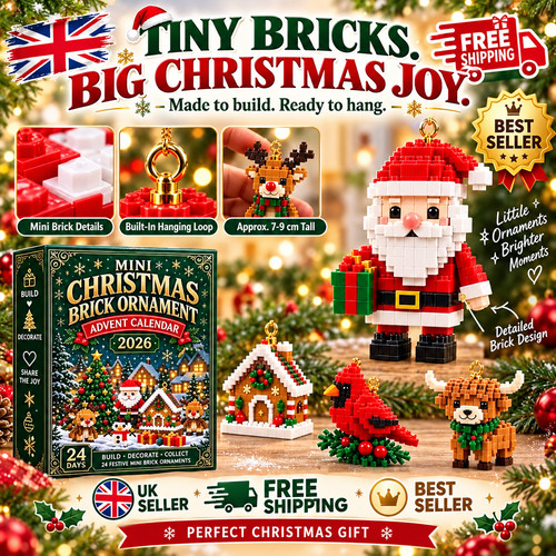Mini christmas brick ornament - christmas,