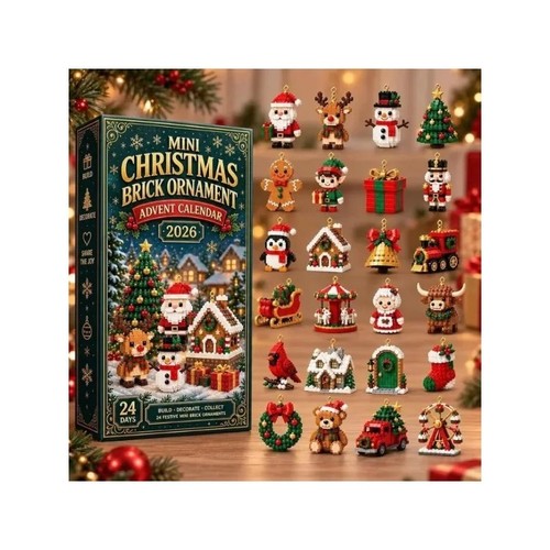 Mini christmas brick ornament - christmas,