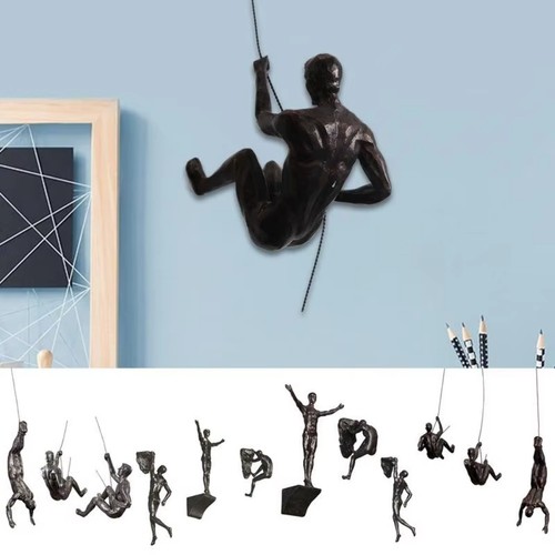 Climbing man wall art unique - man,