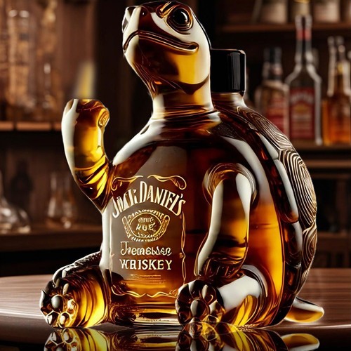 Turtle whiskey bottle unique - whiskey,
