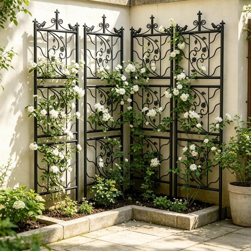 Set metal garden trellis - set,