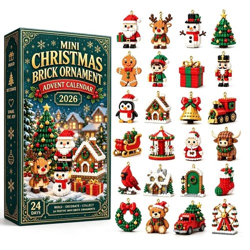 Mini christmas brick ornament - christmas,