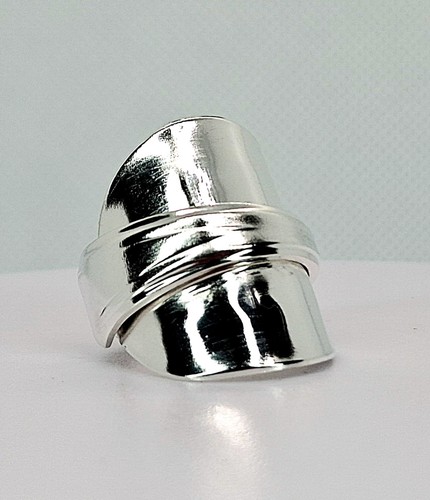 Spoon ring silver plated - silver,