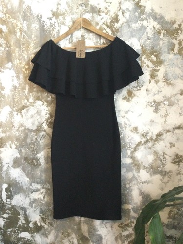 Womens dress black bardot - womens,