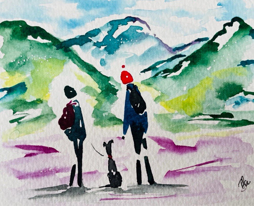 Hand painted card for - card,