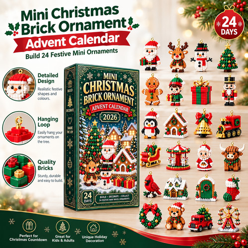 Mini christmas brick ornament - mini,