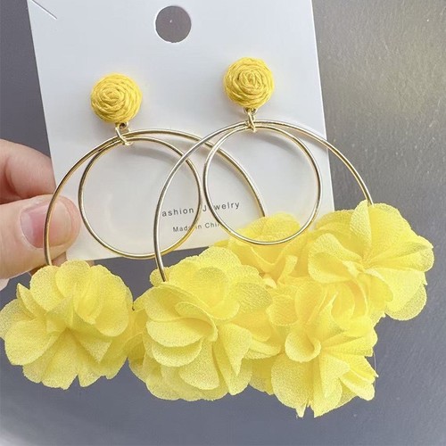 Unique chiffon flower tassels