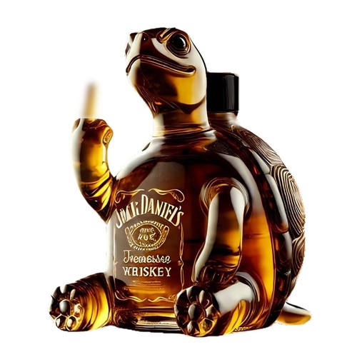 Turtle whiskey bottle - turtle,