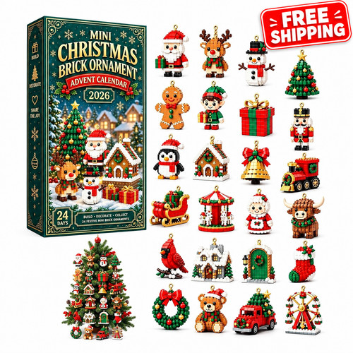 Mini christmas brick ornament - mini,